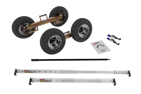 ITD 4.8 SLX STANDARD DUTY SPEED DOLLY KIT, GREASABLE, ALUM AXLES, WALK OVER BAR PN: ITD2878-P