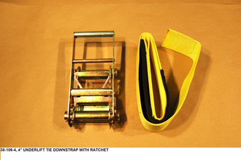 4" Underlift Tie Down Strap W/Ratchet