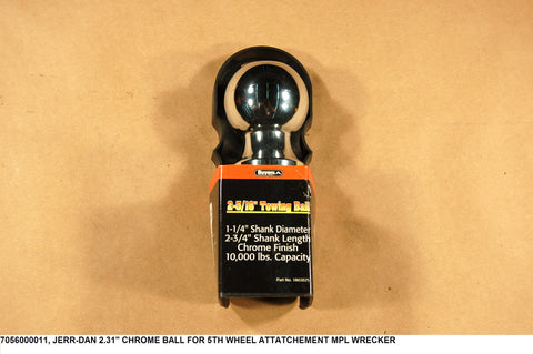 2.31" Chrome Ball For 5th Wheel Attachement Mpl Wrecker