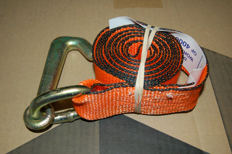 BA PRODUCTS RED STRIPE 2" STRAP WITH MINI "J" HOOKS 8 FT LENGTH PN: V38-5J