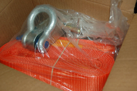 RIG-IT TENSION LINK 2" RECEIVER W/ CLEVIS HOOK W/3" x 12' STRAP
