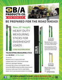 MEASURING STICK, 20 FOOT, COLLAPSIBLE, FIBREGLASS CONSTRUCTION  PN: BA-MS20