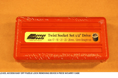 Easy Off Puzzle Lock Removing Device 6 Piece W/Carry Case