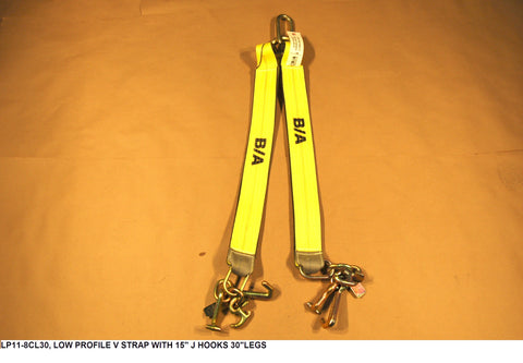 Low Profile V Strap W/15" J Hooks 30" Legs