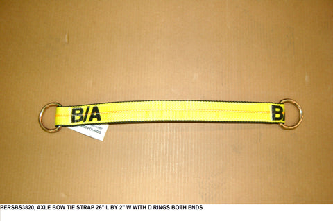 Axle Bow Tie Strap 26"  L By 2" W With D Rings Both Ends  PN: 38-50-26