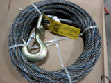 7/16" X 60 Feet Winch Cable With Swivel Standard Hook   PN:4-716SC60S