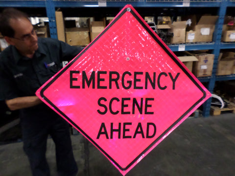 EMERGENCY SCENE AHEAD 36" PINK