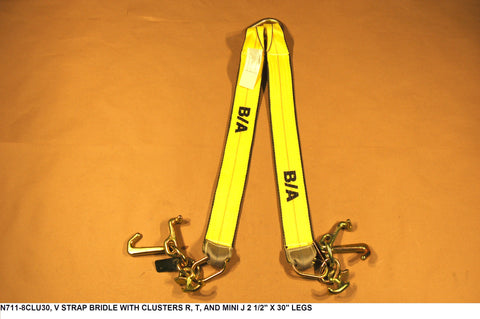 V Strap  Bridle W/ Clusters (R, T, & Mini J) W/2_" X 30" Legs